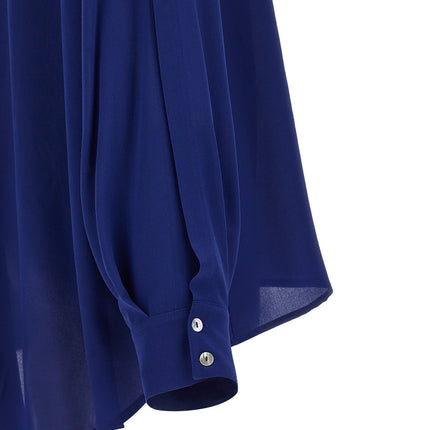 DI.LA3 PARI' Blue Silk Blouse DI.LA3 PARI'
