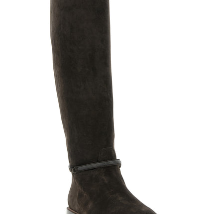 Brunello Cucinelli Black Calfskin Over The Knee Brunello Cucinelli