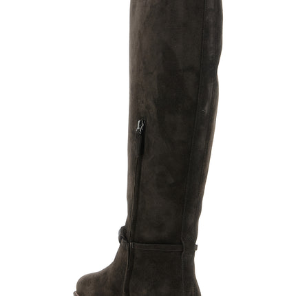 Brunello Cucinelli Black Calfskin Over The Knee Brunello Cucinelli