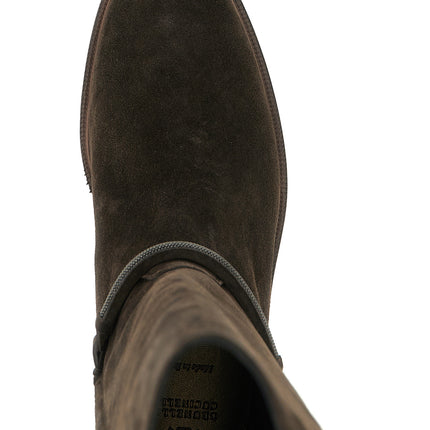 Brunello Cucinelli Black Calfskin Over The Knee Brunello Cucinelli