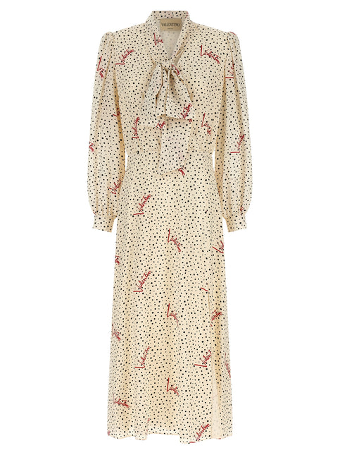 Valentino Garavani Multicolor Silk Midi Dress Valentino Garavani