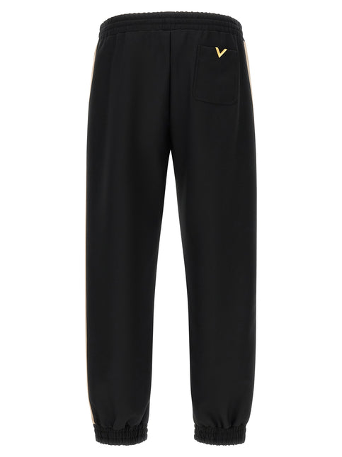 Valentino Garavani Black Polyester Athletic Pants Valentino Garavani