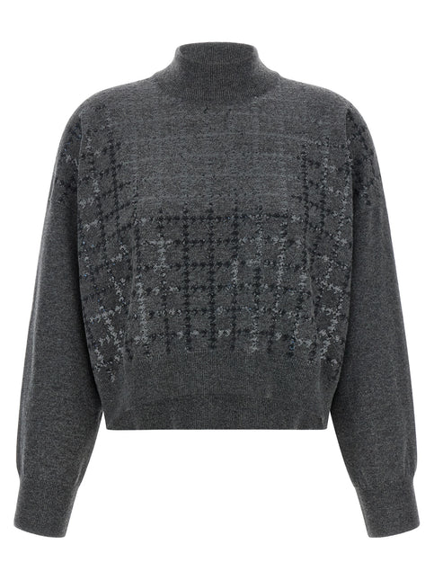 Brunello Cucinelli Gray Cashmere Cardigan Brunello Cucinelli