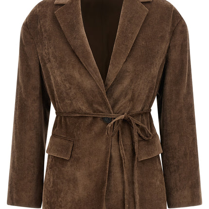Brunello Cucinelli Brown Viscose Blazer Brunello Cucinelli