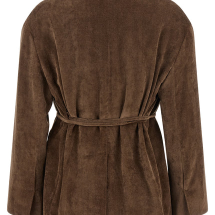 Brunello Cucinelli Brown Viscose Blazer Brunello Cucinelli