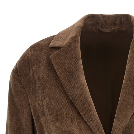 Brunello Cucinelli Brown Viscose Blazer Brunello Cucinelli