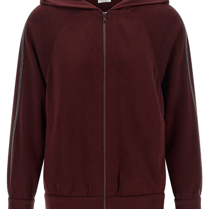 Brunello Cucinelli Bordeaux Cotton Sweatshirt Brunello Cucinelli