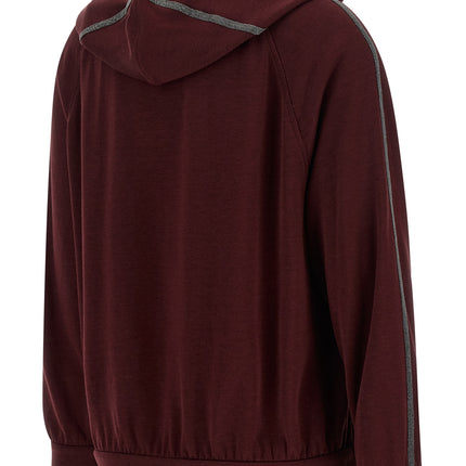Brunello Cucinelli Bordeaux Cotton Sweatshirt Brunello Cucinelli