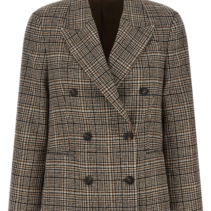 Brunello Cucinelli Beige Alpaca Leather Blazer Brunello Cucinelli