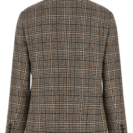 Brunello Cucinelli Beige Alpaca Leather Blazer Brunello Cucinelli