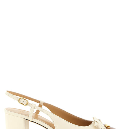 Valentino Garavani Black Leather Mid Heel Pumps