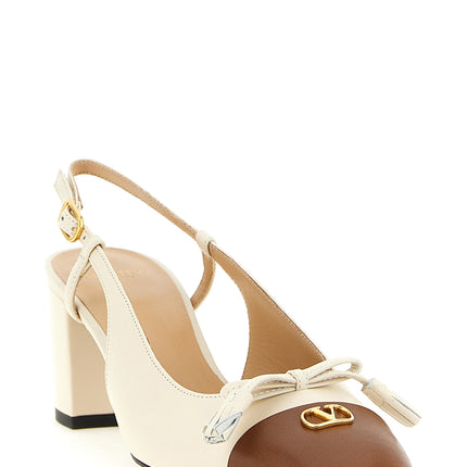 Valentino Garavani Black Leather Mid Heel Pumps