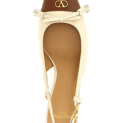 Valentino Garavani Black Leather Mid Heel Pumps