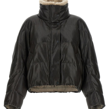 Brunello Cucinelli Brown Lamb Leather Leather Jacket Brunello Cucinelli