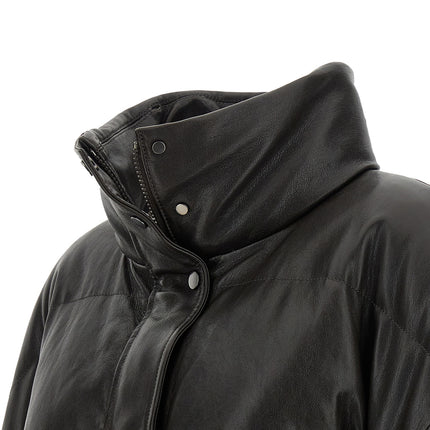 Brunello Cucinelli Brown Lamb Leather Leather Jacket Brunello Cucinelli