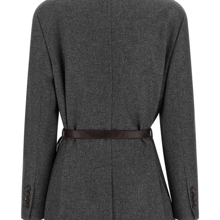 Brunello Cucinelli Gray Virgin Wool Blazer Brunello Cucinelli