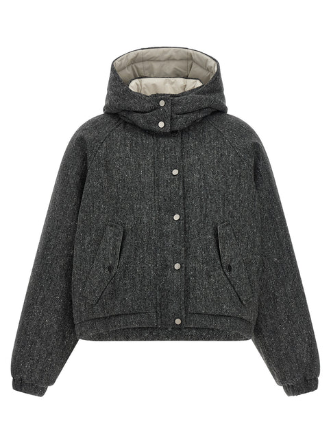 Brunello Cucinelli Gray Virgin Wool Jacket Brunello Cucinelli