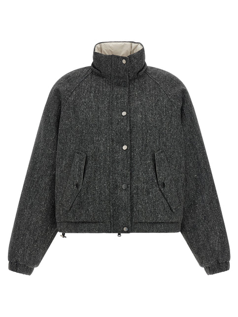 Brunello Cucinelli Gray Virgin Wool Jacket Brunello Cucinelli