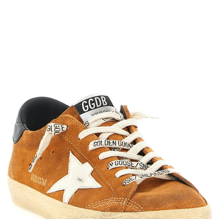 Golden Goose Orange Cowhide Low Top Sneakers Golden Goose