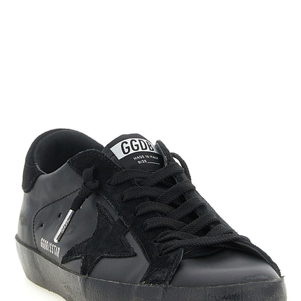 Golden Goose Black Cowhide Low Top Sneakers