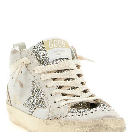 Golden Goose Beige Leather High Top Sneakers Golden Goose
