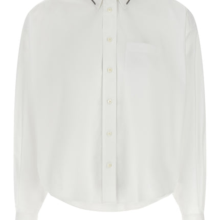 Brunello Cucinelli White Cotton Blouse Brunello Cucinelli