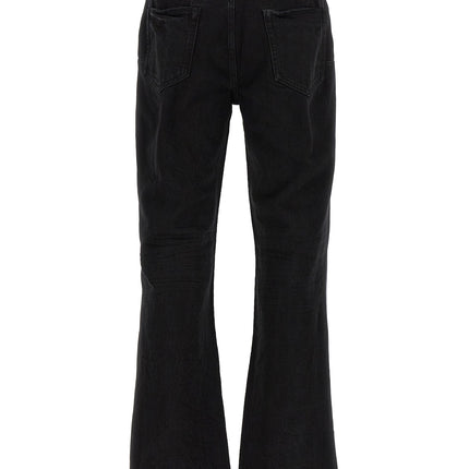 PURPLE Black Cotton Flared Jeans PURPLE