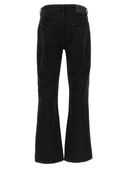 PURPLE Black Cotton Flared Jeans PURPLE