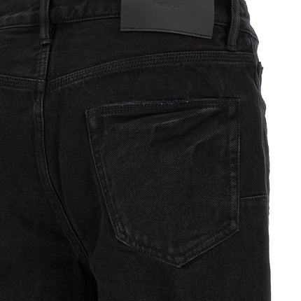 PURPLE Black Cotton Flared Jeans PURPLE
