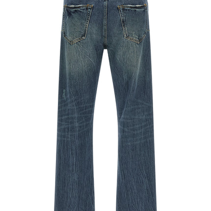 PURPLE Blue Cotton Straight-Leg Jeans PURPLE