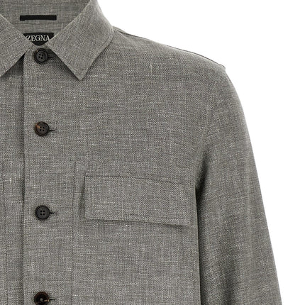 ZEGNA Beige Linen Blouse ZEGNA