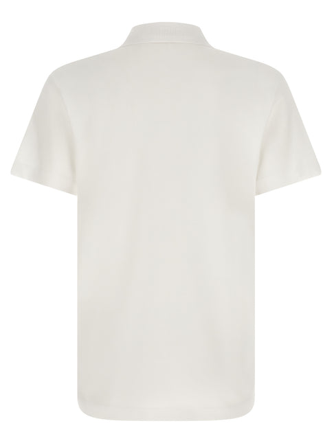 Versace White Cotton Polo Shirt Versace