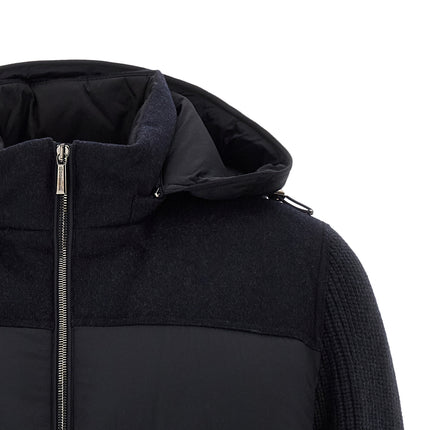 MooRER Blue Wool Full-Length Jacket MooRER