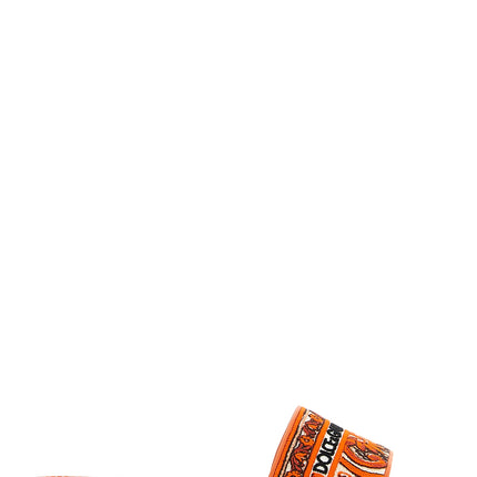 Dolce & Gabbana Orange Cotton Slides Dolce & Gabbana