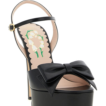 Valentino Garavani Black Calfskin Stiletto Heel Sandals Valentino Garavani