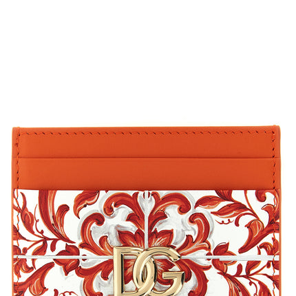 Dolce & Gabbana Orange Calfskin Cardholder