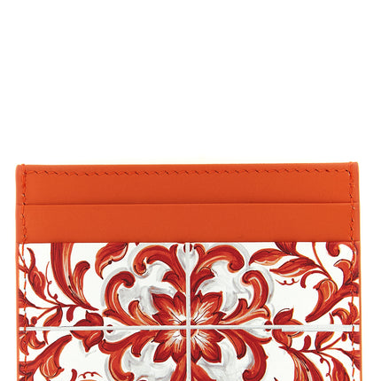 Dolce & Gabbana Orange Calfskin Cardholder