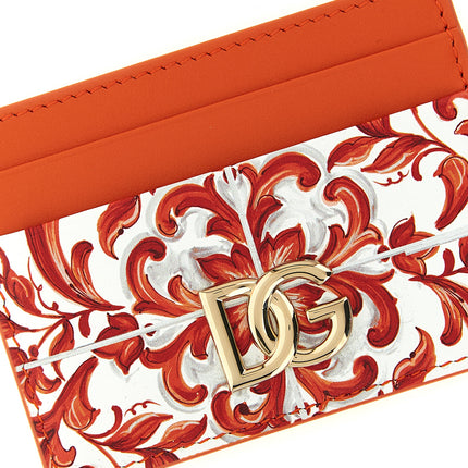 Dolce & Gabbana Orange Calfskin Cardholder
