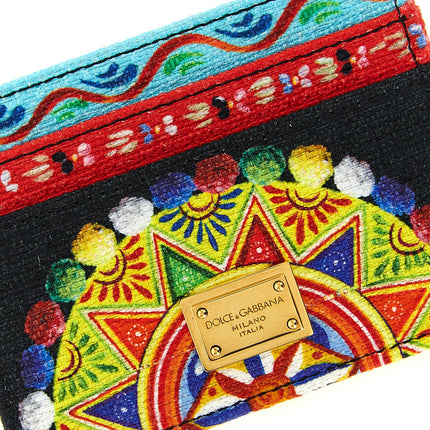 Dolce & Gabbana Multicolor Cotton Cardholder Dolce & Gabbana