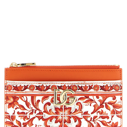 Dolce & Gabbana Orange Calfskin Cardholder