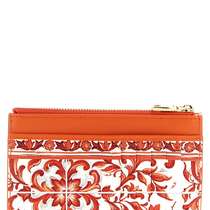 Dolce & Gabbana Orange Calfskin Cardholder