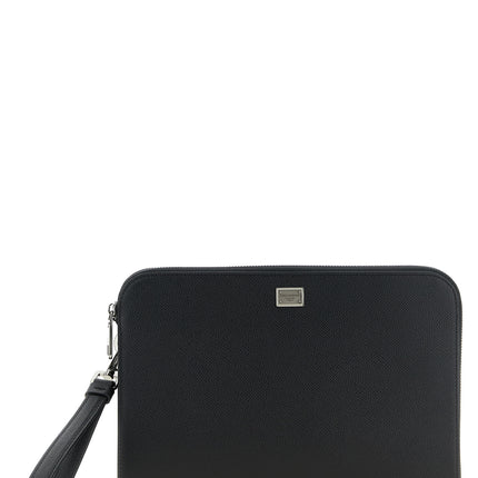 Dolce & Gabbana Black Calfskin Clutch Bag Dolce & Gabbana