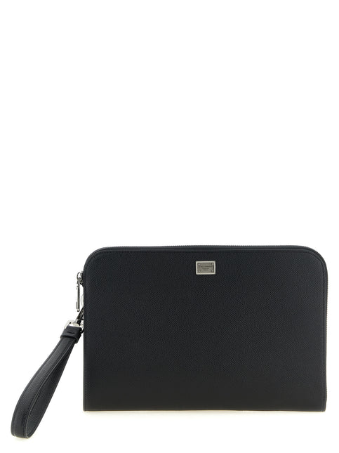 Dolce & Gabbana Black Calfskin Clutch Bag Dolce & Gabbana