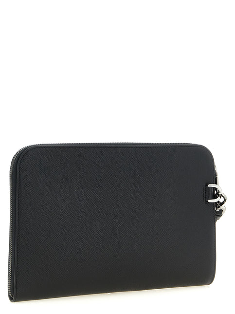 Dolce & Gabbana Black Calfskin Clutch Bag Dolce & Gabbana