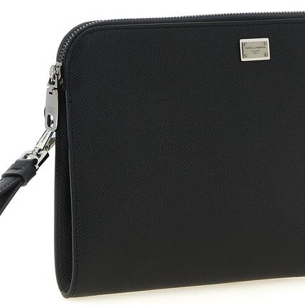 Dolce & Gabbana Black Calfskin Clutch Bag Dolce & Gabbana
