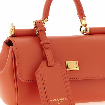 Dolce & Gabbana Orange Calfskin Handbag Dolce & Gabbana
