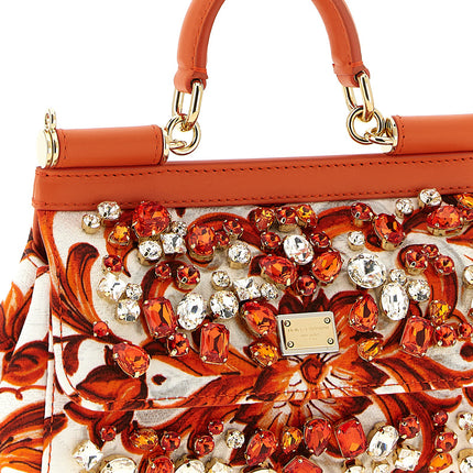 Dolce & Gabbana Orange Cotton Handbag Dolce & Gabbana