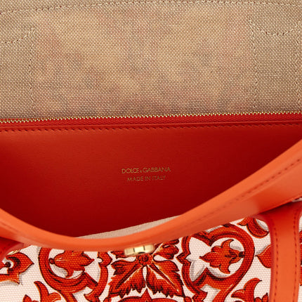 Dolce & Gabbana Orange Cotton Tote Bag Dolce & Gabbana