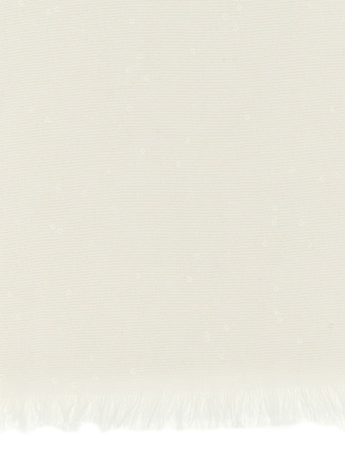 Brunello Cucinelli White Cashmere Scarf Brunello Cucinelli
