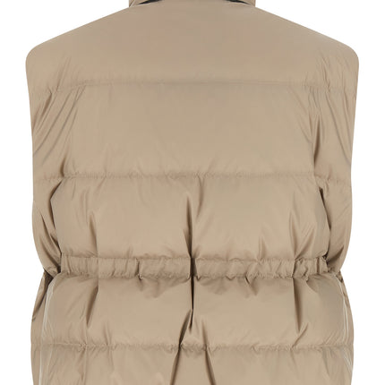 Brunello Cucinelli Gray Polyester Sleeveless Jacket Brunello Cucinelli